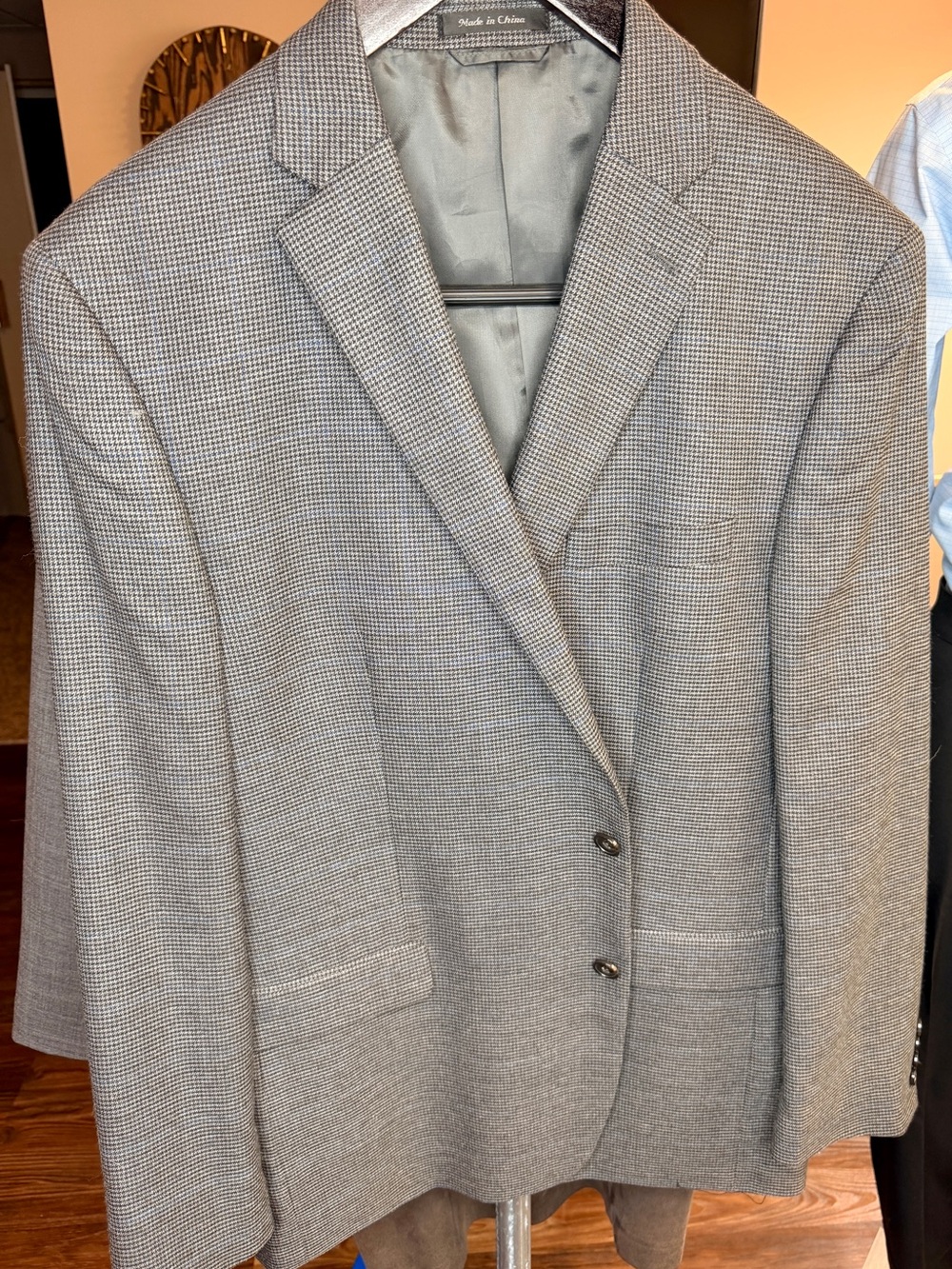 Chaps Gray Houndstooth Men’s Blazer